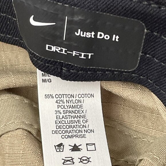 Nike Dri-Fit Apex Bucket Hat Adult M/L Beige Chin Strap Waterproof Golf Hike - Picture 8 of 8